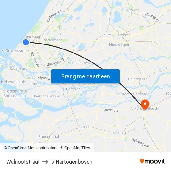 Walnootstraat to 's-Hertogenbosch map
