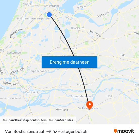 Van Boshuizenstraat to 's-Hertogenbosch map