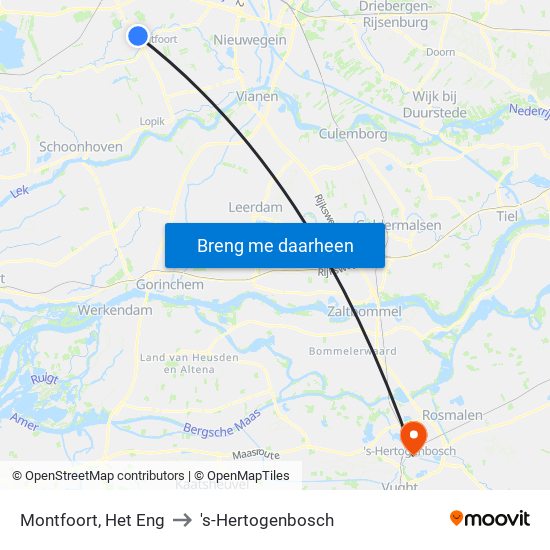 Montfoort, Het Eng to 's-Hertogenbosch map