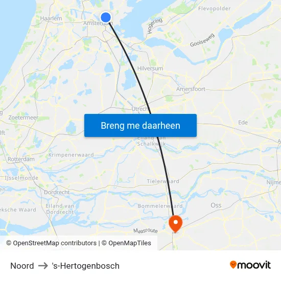 Noord to 's-Hertogenbosch map