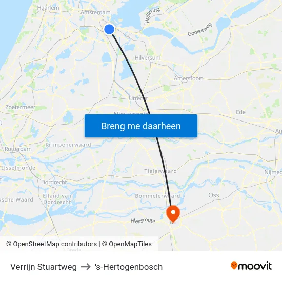 Verrijn Stuartweg to 's-Hertogenbosch map