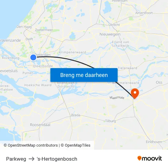Parkweg to 's-Hertogenbosch map