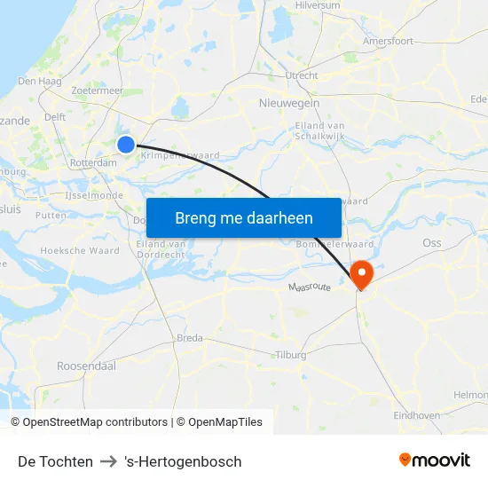 De Tochten to 's-Hertogenbosch map