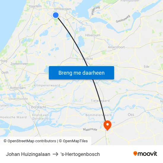 Johan Huizingalaan to 's-Hertogenbosch map