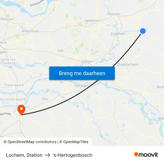 Lochem, Station to 's-Hertogenbosch map