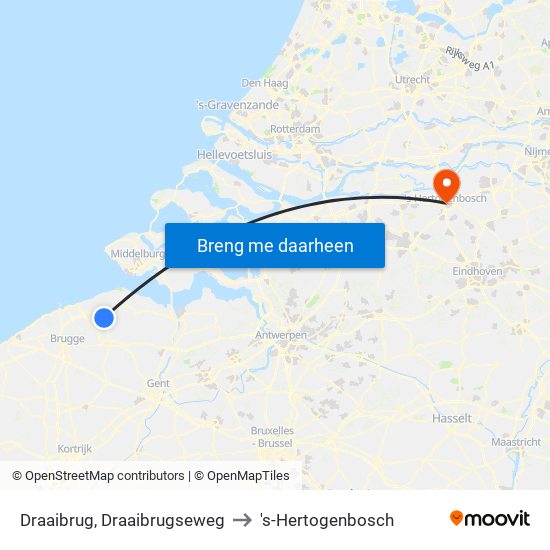 Draaibrug, Draaibrugseweg to 's-Hertogenbosch map