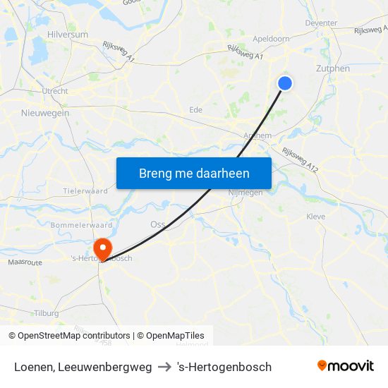 Loenen, Leeuwenbergweg to 's-Hertogenbosch map