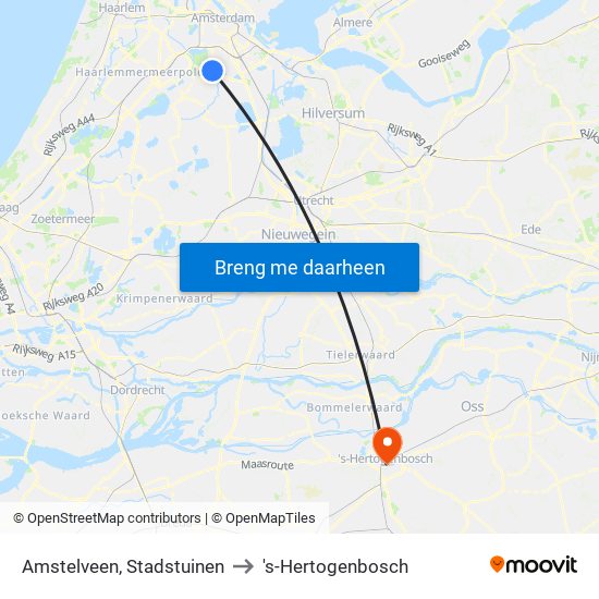 Amstelveen, Stadstuinen to 's-Hertogenbosch map