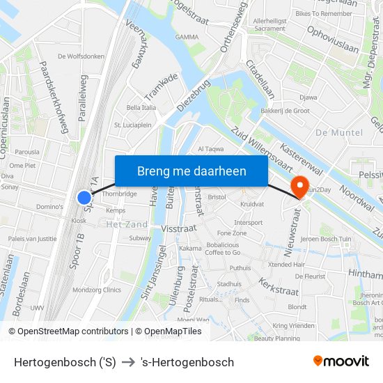 Hertogenbosch ('S) to 's-Hertogenbosch map