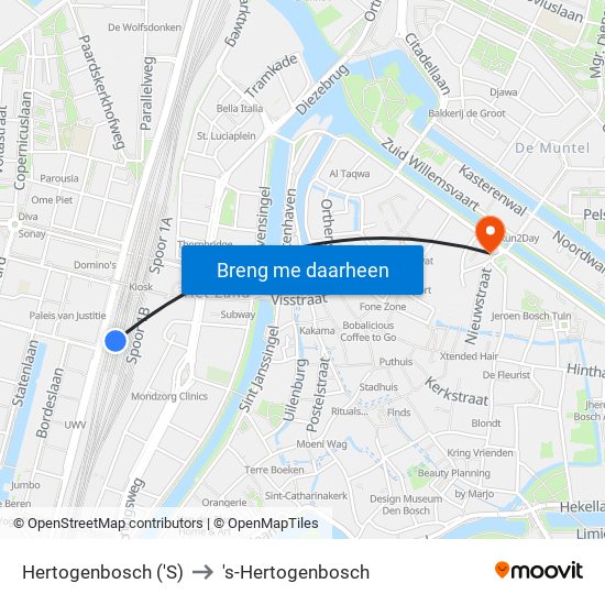Hertogenbosch ('S) to 's-Hertogenbosch map