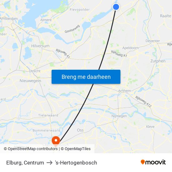 Elburg, Centrum to 's-Hertogenbosch map