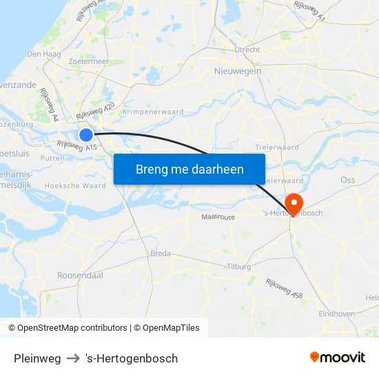 Pleinweg to 's-Hertogenbosch map