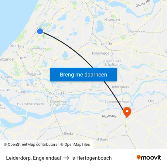Leiderdorp, Engelendaal to 's-Hertogenbosch map