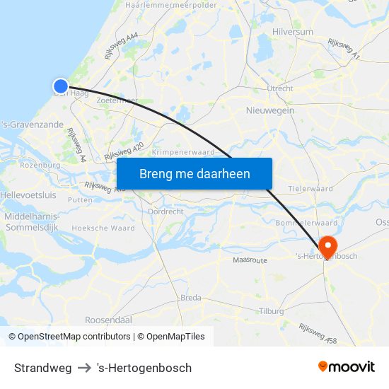 Strandweg to 's-Hertogenbosch map
