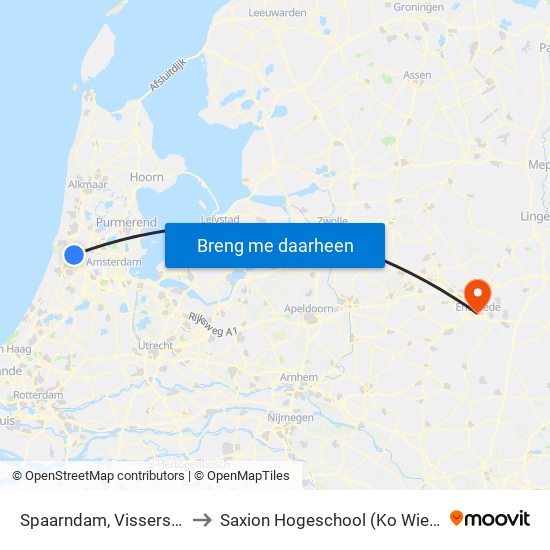 Spaarndam, Visserseinde to Saxion Hogeschool (Ko Wierenga) map