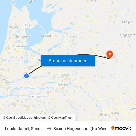 Lopikerkapel, Sonneveld to Saxion Hogeschool (Ko Wierenga) map