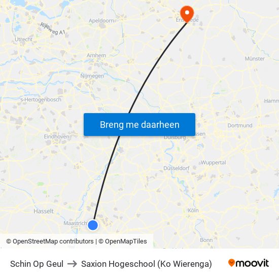 Schin Op Geul to Saxion Hogeschool (Ko Wierenga) map