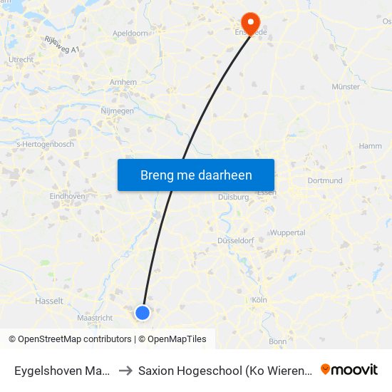 Eygelshoven Markt to Saxion Hogeschool (Ko Wierenga) map