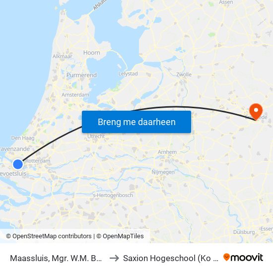 Maassluis, Mgr. W.M. Bekkerslaan to Saxion Hogeschool (Ko Wierenga) map