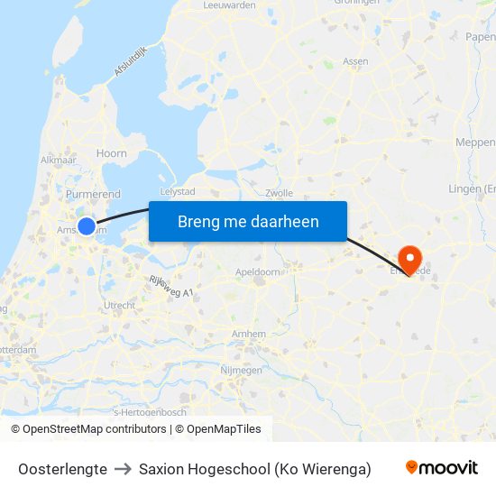 Oosterlengte to Saxion Hogeschool (Ko Wierenga) map