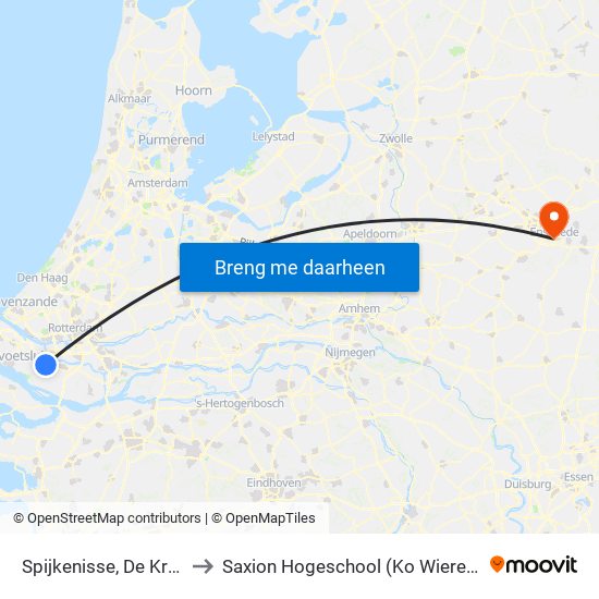 Spijkenisse, De Kreek to Saxion Hogeschool (Ko Wierenga) map