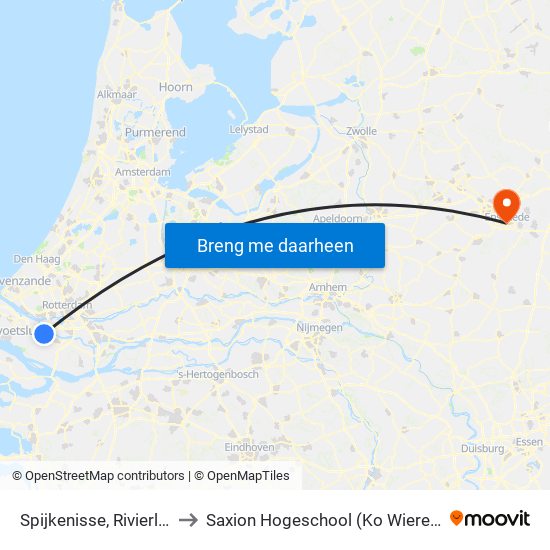 Spijkenisse, Rivierlaan to Saxion Hogeschool (Ko Wierenga) map