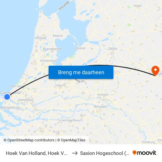 Hoek Van Holland, Hoek Van Holland Haven to Saxion Hogeschool (Ko Wierenga) map