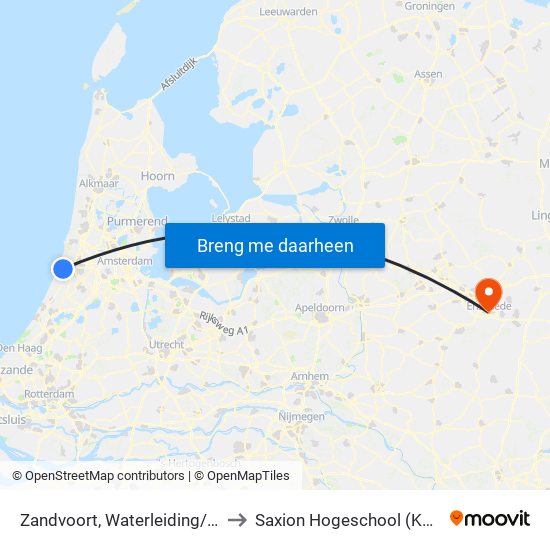 Zandvoort, Waterleiding/Nw. Unicum to Saxion Hogeschool (Ko Wierenga) map