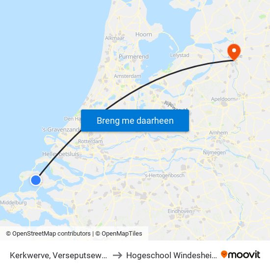 Kerkwerve, Verseputseweg to Hogeschool Windesheim map