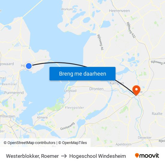 Westerblokker, Roemer to Hogeschool Windesheim map