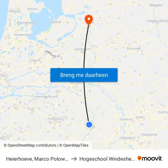 Heierhoeve, Marco Poloweg to Hogeschool Windesheim map