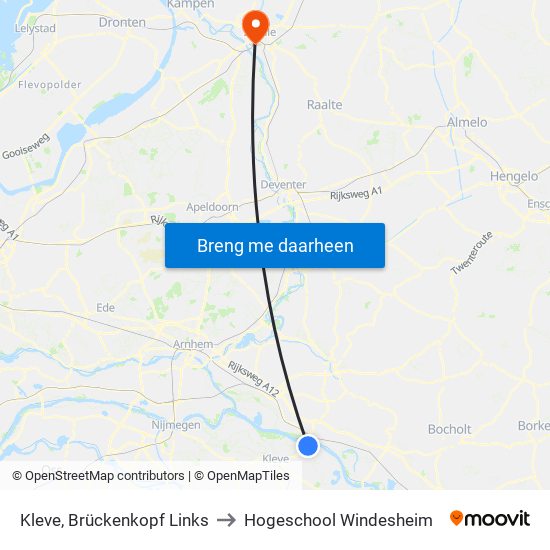 Kleve, Brückenkopf Links to Hogeschool Windesheim map