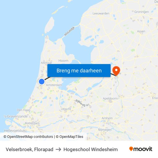 Velserbroek, Florapad to Hogeschool Windesheim map