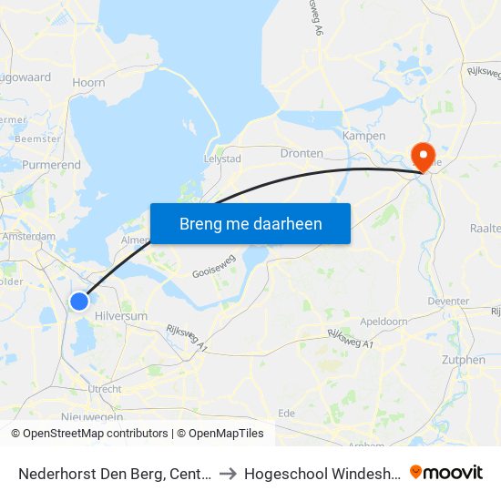 Nederhorst Den Berg, Centrum to Hogeschool Windesheim map