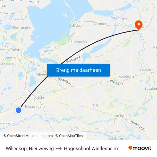 Willeskop, Nieuweweg to Hogeschool Windesheim map
