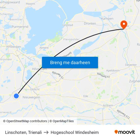 Linschoten, Trienali to Hogeschool Windesheim map
