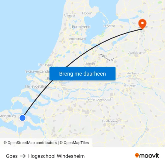 Goes to Hogeschool Windesheim map