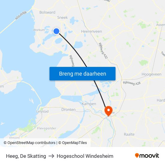 Heeg, De Skatting to Hogeschool Windesheim map