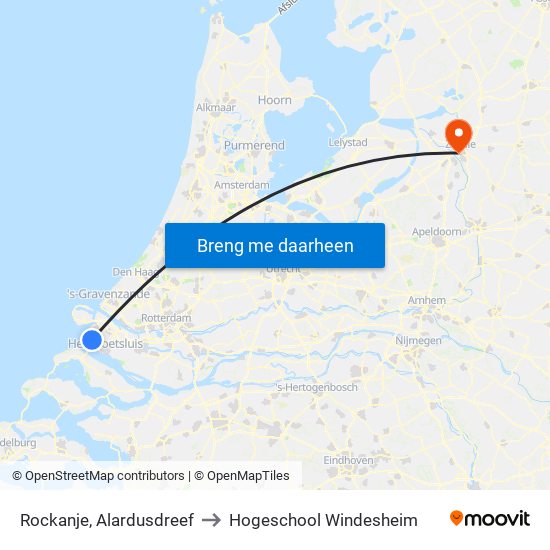 Rockanje, Alardusdreef to Hogeschool Windesheim map