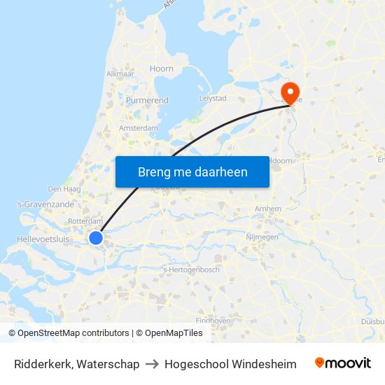 Ridderkerk, Waterschap to Hogeschool Windesheim map