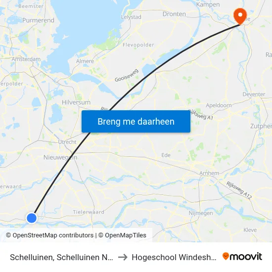Schelluinen, Schelluinen N216 to Hogeschool Windesheim map