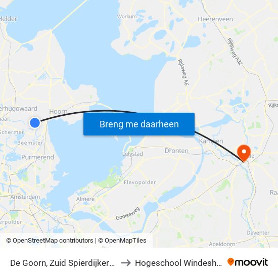 De Goorn, Zuid Spierdijkerweg to Hogeschool Windesheim map