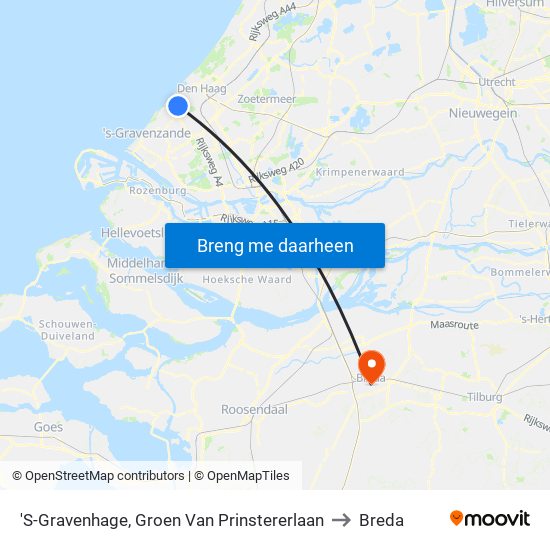 'S-Gravenhage, Groen Van Prinstererlaan to Breda map