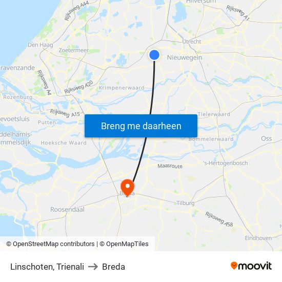 Linschoten, Trienali to Breda map