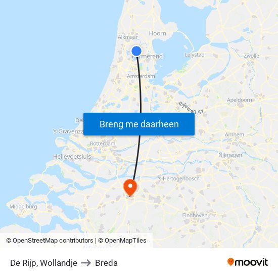 De Rijp, Wollandje to Breda map