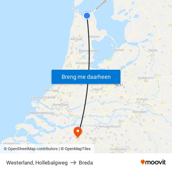 Westerland, Hollebalgweg to Breda map