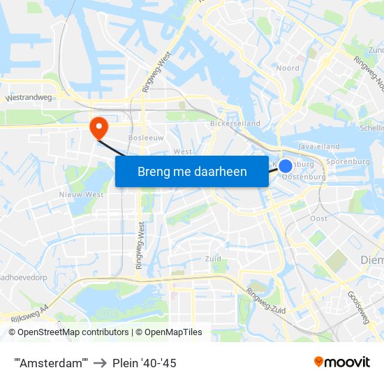""Amsterdam"" to Plein '40-'45 map