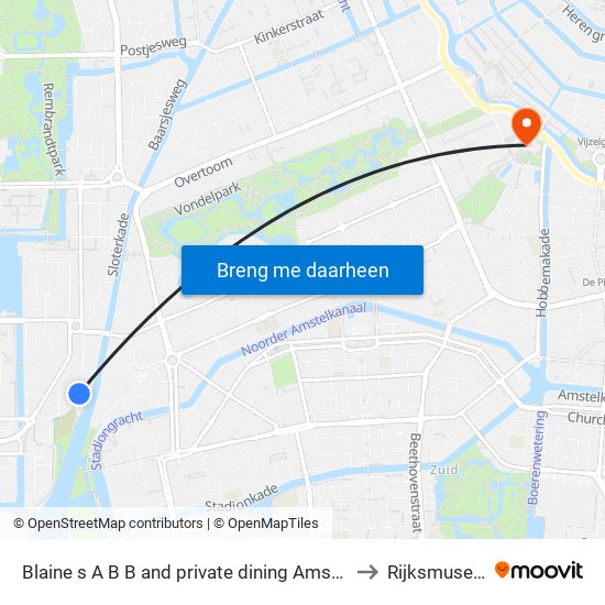 Blaine s A B B and private dining Amsterdam to Rijksmuseum map