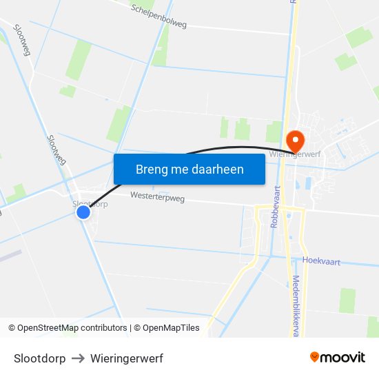 Slootdorp to Wieringerwerf map