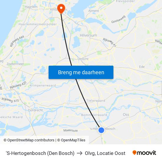 'S-Hertogenbosch (Den Bosch) to Olvg, Locatie Oost map
